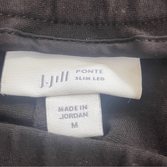 J.Jill Ponte Slim Leg Pull On Mid Rise Stretch Pants Medium - Picture 3 of 5